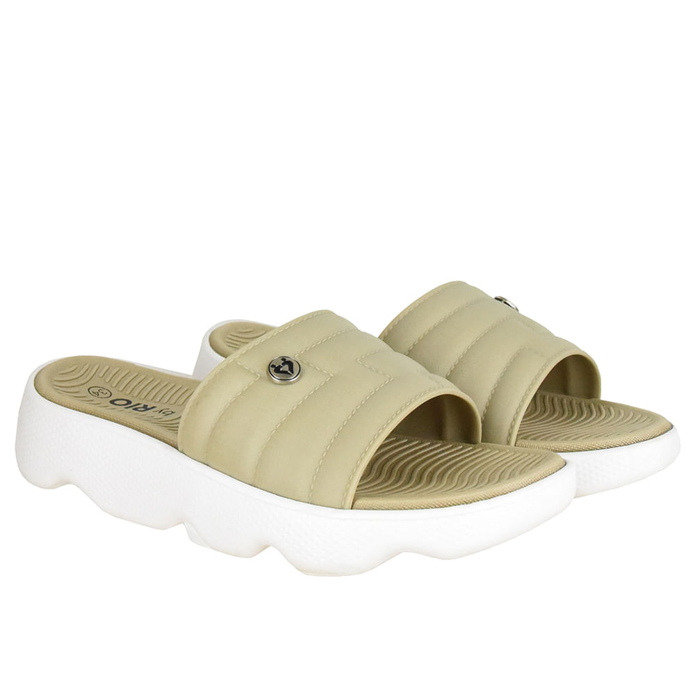 Chinelo Sola Macia Di Santinni Feminino Off White